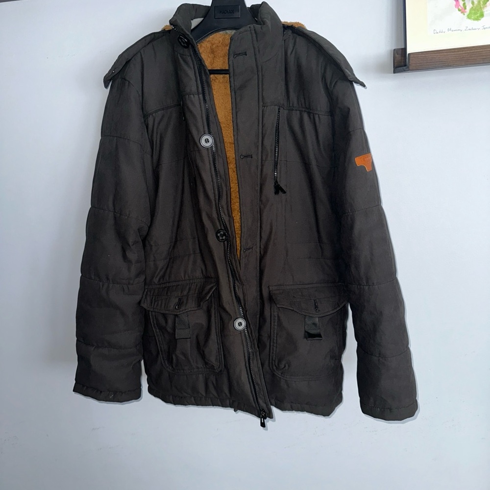 Men's Black Puffer Jacket with Hood